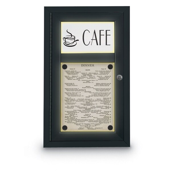 Sliding Door Indoor Enclosed Corkboard, 7